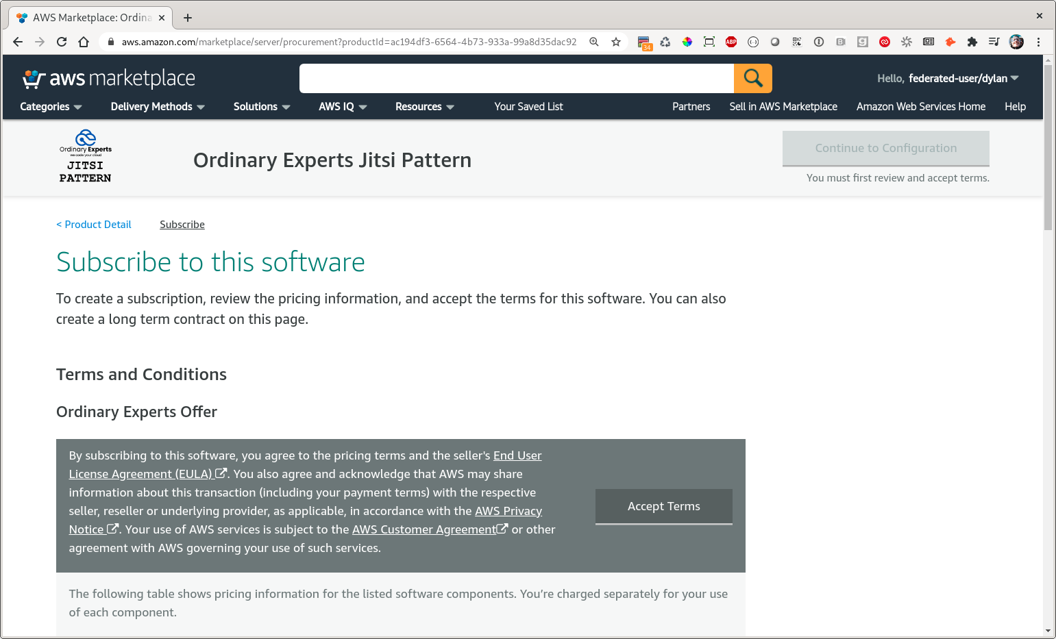 AWS Marketplace Jitsi Pattern