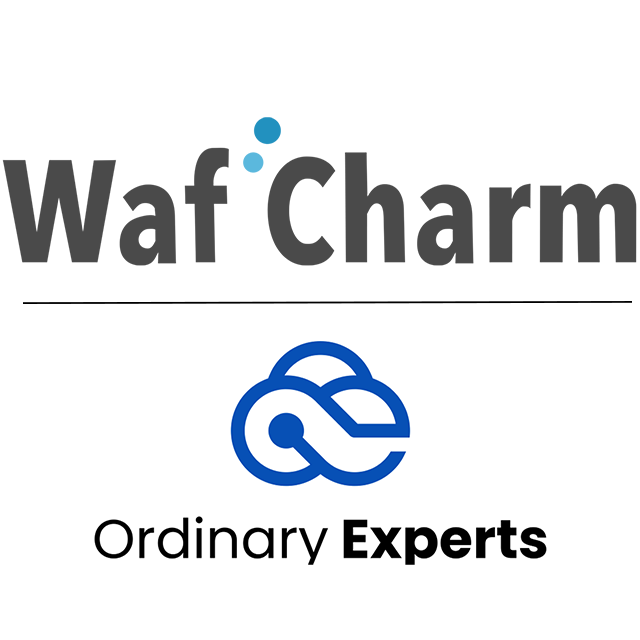 WafCharm and Ordinary Experts Logos